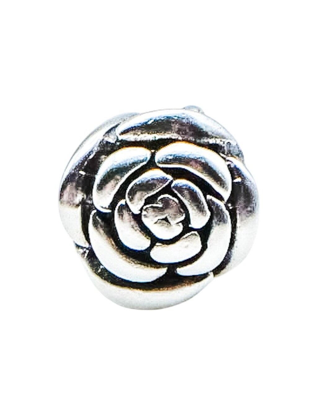Chamilia Rose Flower Sterling Silver Charm Bead Floral Garden Love
